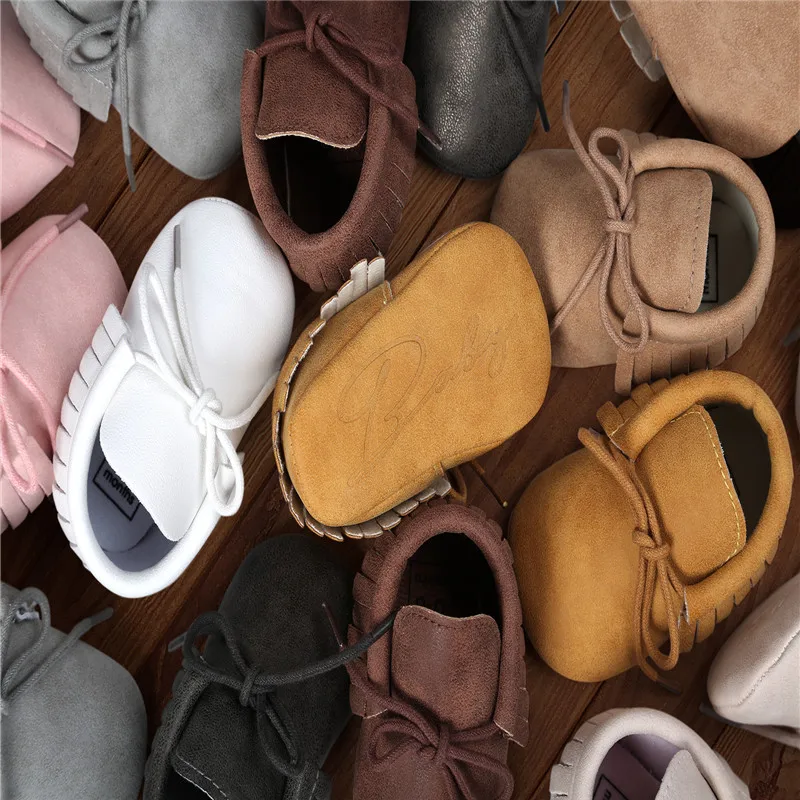 

EMS free 32 pairs PU leather Baby mocassins shoes girls boys First Walkers hot moccs Soft Fashion Tassels Shoes Bebe CX45