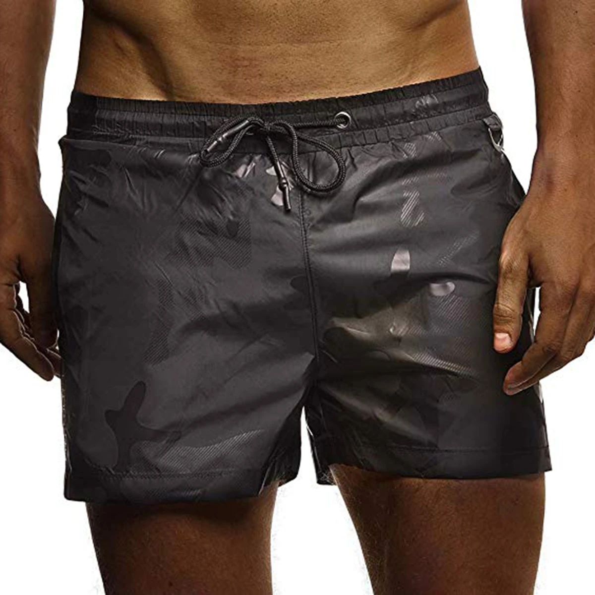

2019 Mens Swimsuit Swimwear Men Camouflage Pattern Beach Shorts Surfing Trunks Boxer Underwear with Pockets Men Swim Trunks