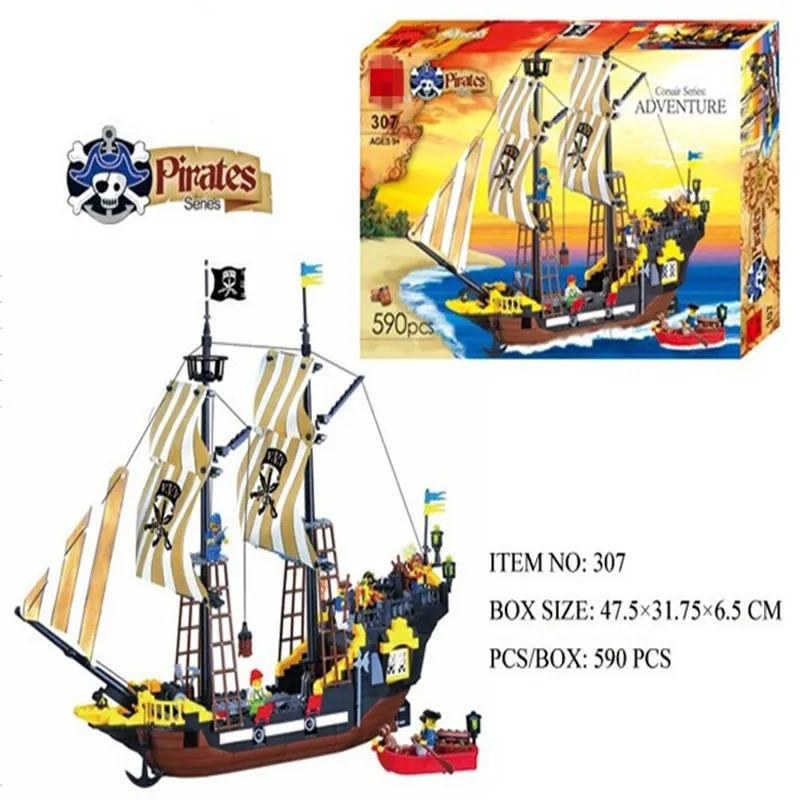 Enlighten 307 Pirate Ship Corsair Adventure Building Block Sets