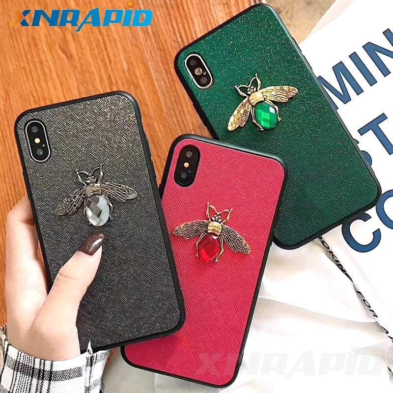 

Luxury fashion bee sparkles the For iphone 6S 7 8 with a soft case plus the for iphone 7 8 6S X XR XS Max cute hard cover