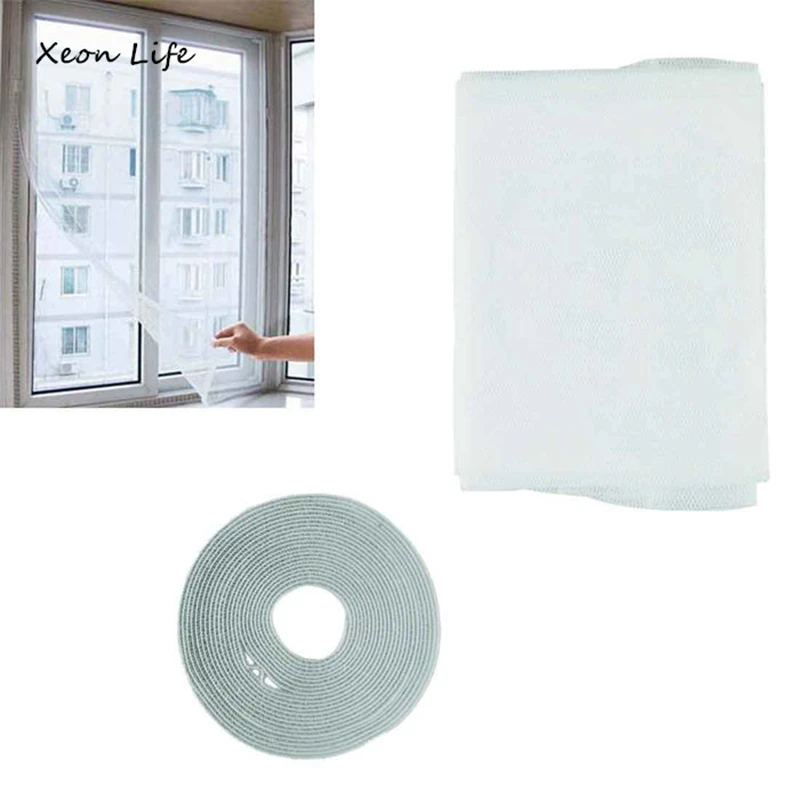 

ISHOWTIENDA New 1pc 150*130 cm Insect Fly Mosquito Window Net Netting Mesh Screen Curtains Drop Shipping Vovotrade