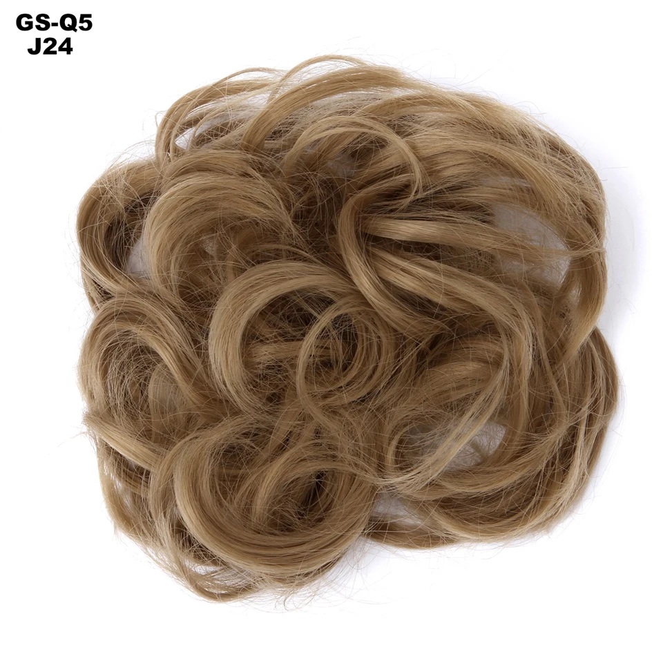 TOPREETY термостойкие синтетические волосы для наращивания 30гр кудрявые шиньон шнурок резинка Updo пончик Q5