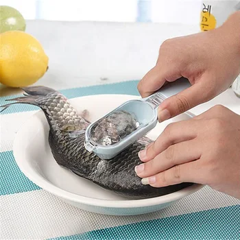 

1pcs Plastic Fish Clean Scales Fish Killing Scraping Scales Device Fish Skin Steel Fish Shaver Remover Cleaner Tool