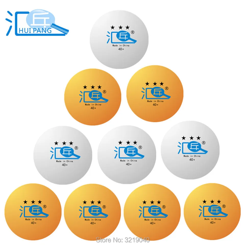 HUIPANG 3 звезды мяч для настольного тенниса 40+ материал 200 шт мячи для пинг понга оранжевый/белый