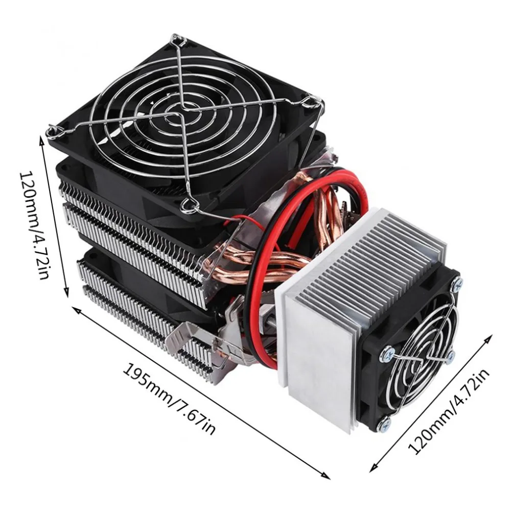 DC12V 120 Вт Термоэлектрический охладитель Пельтье вентилятор для охлаждения воздуха радиатор DIY холодильник охладитель мини Кондиционер