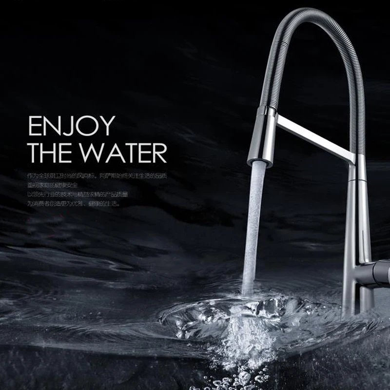 

Kitchen Faucet Bathroom Mixer Sink Faucet Hot Cold Water 360 degree Rotate Spring Tapware