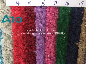 

Free shipping High quality Thick knitted wool fabric Terry soft Stretchy