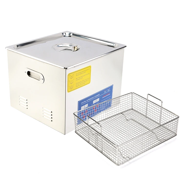 

15L Mechanical Ultrasonic Cleaner Industrial Ultra Sonic Wave Tank Basket Cover