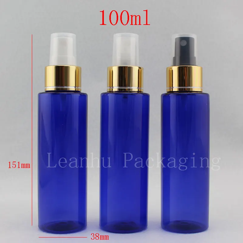 100ML Blue Plastic Makeup Bottle,Empty Cosmetic Containers,Portable