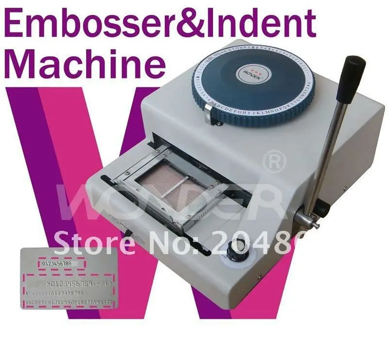 PVC cards Embosser machine and + indent print 2in1 VMDcard embosser