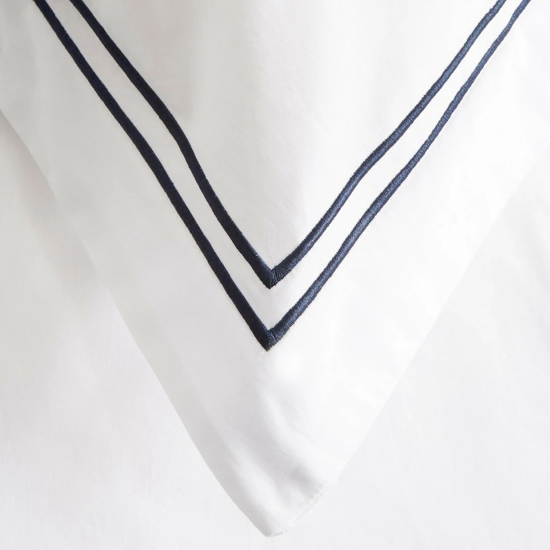 Hotel Luxury 100% Cotton Percale 3 Piece Duvet Set with Satin Stitching (2)