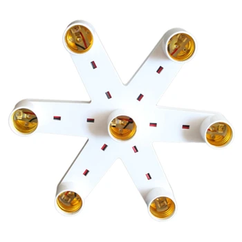 

7 In1 Lamp Holder E27 Chandelier Ceiling Lamp Multi-Head Screw Base Practical Photo Video Studio Lamp Bulb Adapter For Light