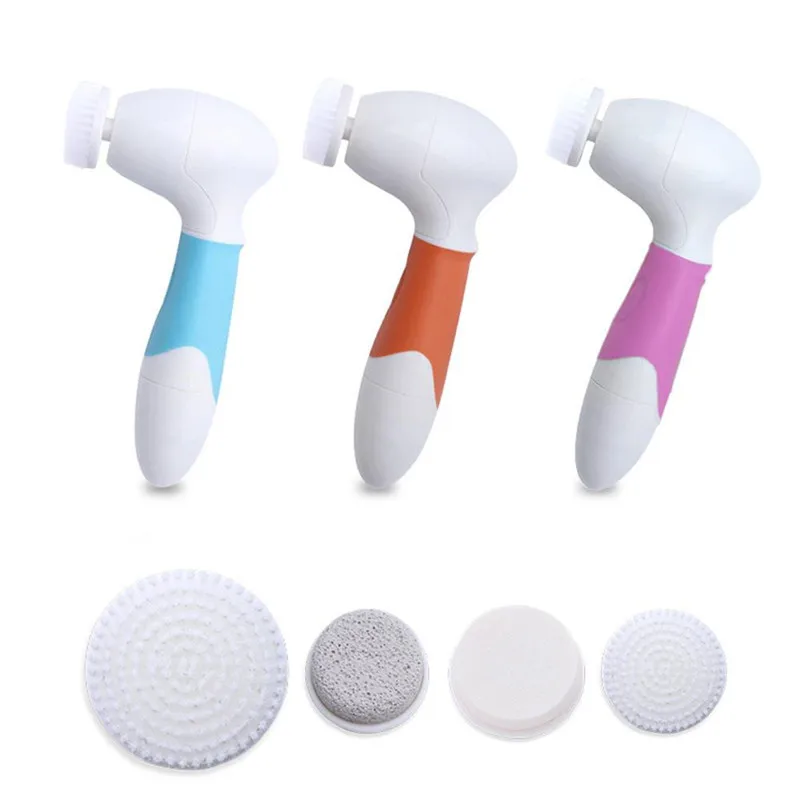 4 In 1 Electric Facial Cleanser Cleaning Brush Deep Cleansing Blackhead Remover Washing Massager