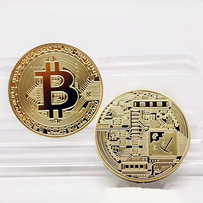 1 шт. позолоченная монета Биткоин коллекционное искусство коллекционный подарок