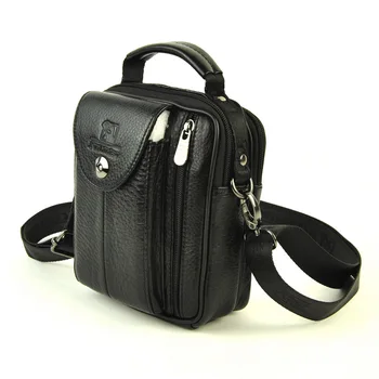 

Men Genuine Leather Small Shoulder Bag Practical Mobile Cellphone Organizer Casual Messenger Classic Fanny Waist Pack Male Bags