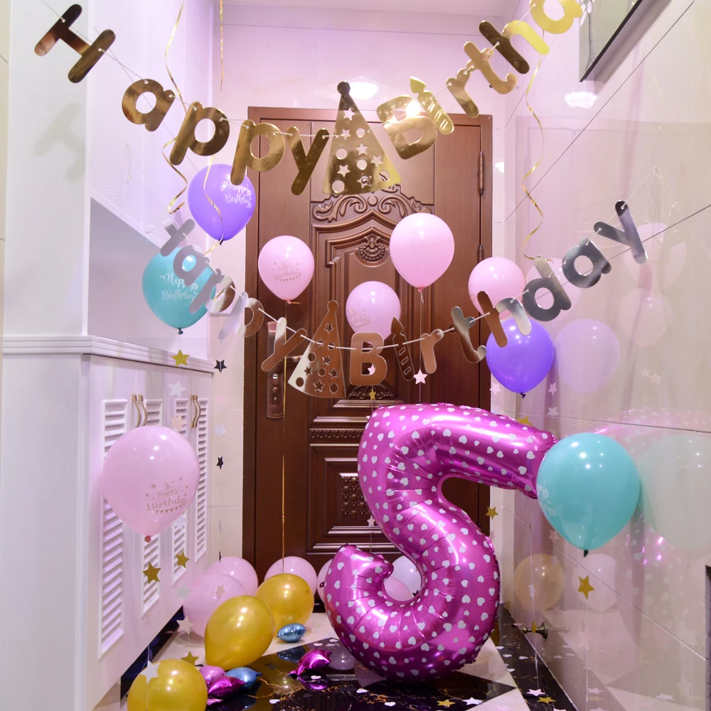 Figure Balloons 40 Ballon Large Blue Pink Number Balloon Helium Foil Balloons Happy Birthday Party New Year Decoration Balloon Balloons Happy Balloons Happy Birthdayballoon Balloon Aliexpress