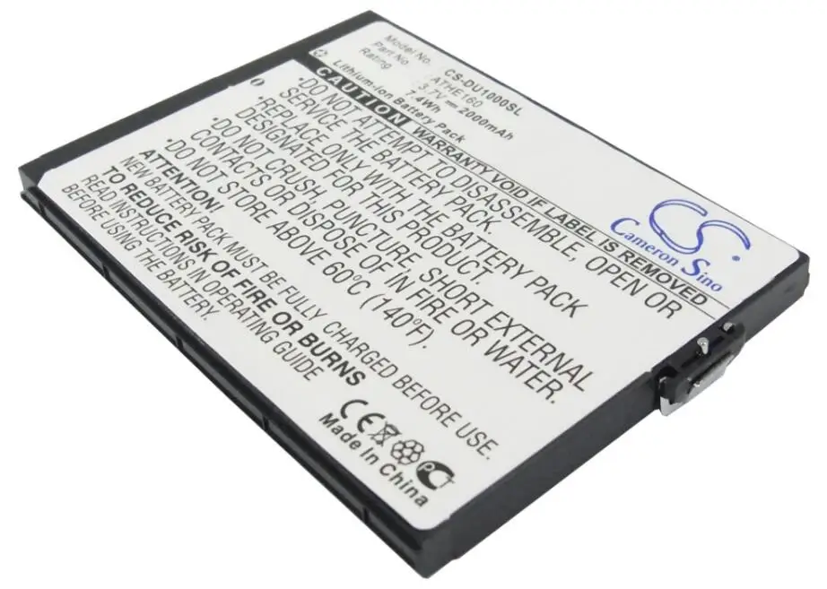 Аккумулятор Cameron Sino 2000 мАч для HTC Advantage X7500 Athena 100 DOPOD U1000 O2 XDA Flint MDA Ameo X7501 Shangri-La |