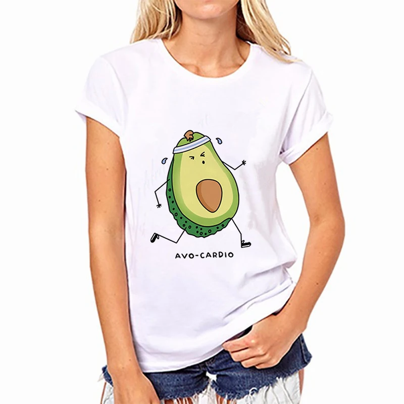 

Fashion Summer Autumn Loose Ladies Tops White Female Blouses Casual Women Shirts Avocado Harajuku Cute Ulzzang XXXL Plus Size