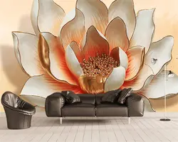 Beibehang заказ 3d росписи обоев рельефный Лотос ТВ диван фон рисунки на стену papel де parede 3D-обои, Декор для дома
