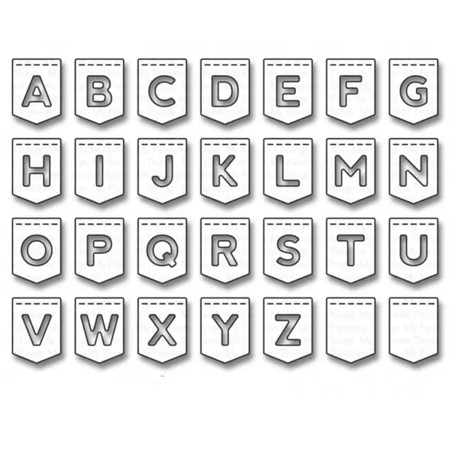metal cutting dies uppercase letter banner decorative scrapbooking
