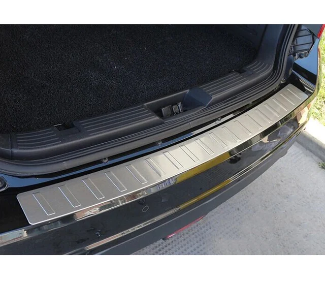 Stainless Steel Rear Bumper Protector For Ford Edge 2007 2014 Rear Deck Cover Trim Boot Door