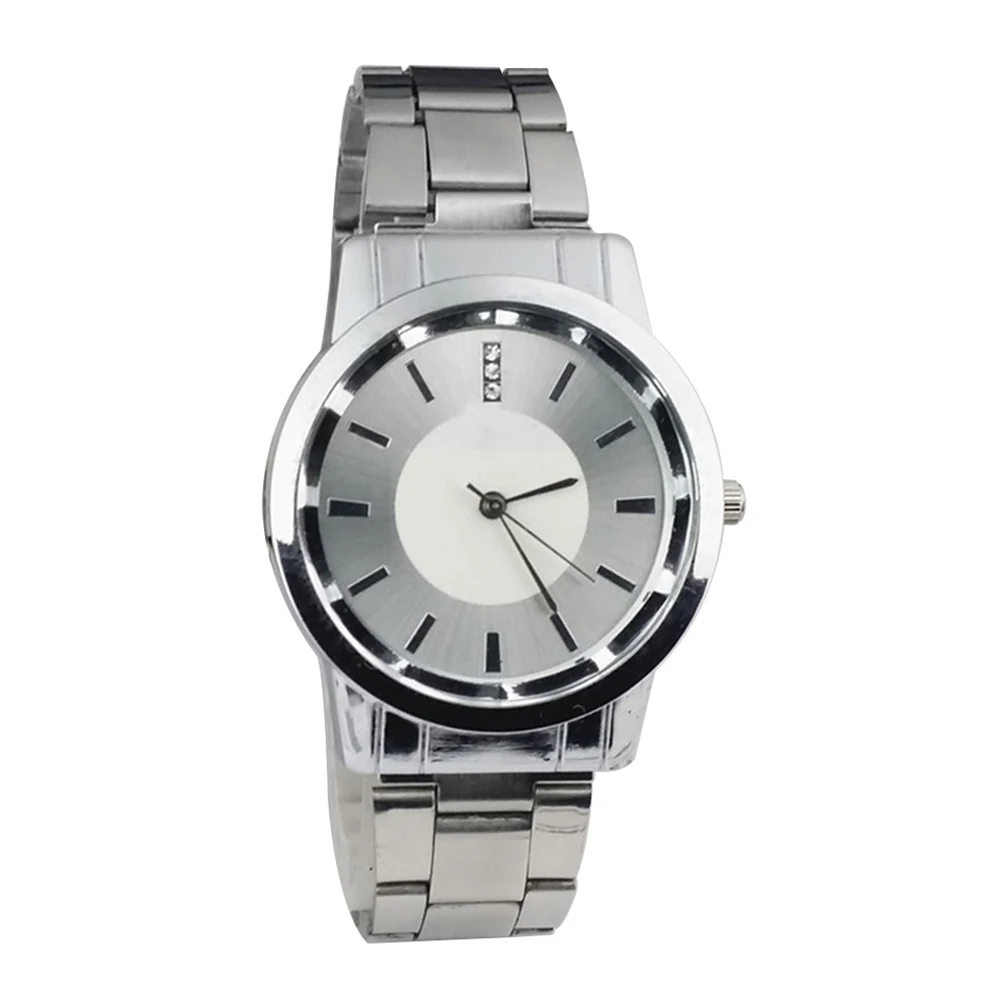 

Fashion Men Women Steel Band Quartz Analog Display Couple Wrist Watch Gift