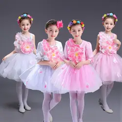 Платье принцессы для девочек; балетное платье-пачка; детское праздничное платье для танцев; платье для сцены из тюля; танцевальные платья