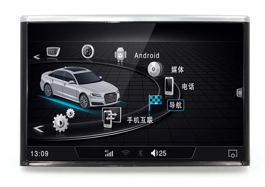 8-дюймовый ips сенсорный экран андроид мультимедийный проигрыватель для Audi A8 A8L 2011-(" складной стиль) с gps-навигацией
