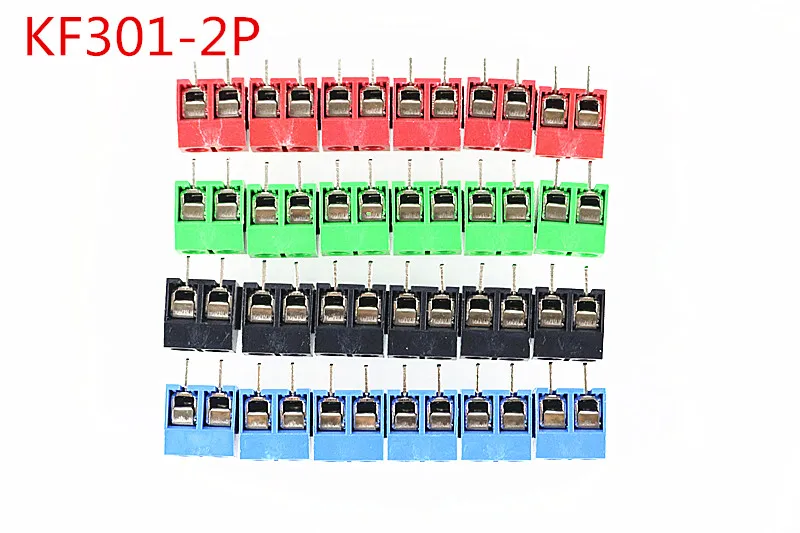 Free shipping10 PCS KF301-5.0-2P Pitch 5.0mm KF301-2P Straight Pin PCB 2 Pin 3 Pin Screw Terminal Block Connector