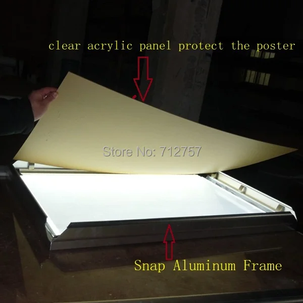 Details about   A1 illuminated Snap Frame LED Light Box Menu Show Poster Display Black 