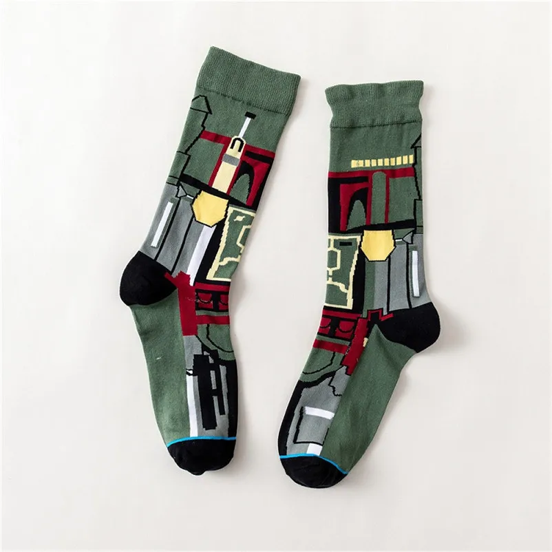 Унисекс носки для женщин хлопок Звездные войны печати носки хараюку осень и зима теплые толстые носки уличный стиль носки meias sox - Цвет: 9