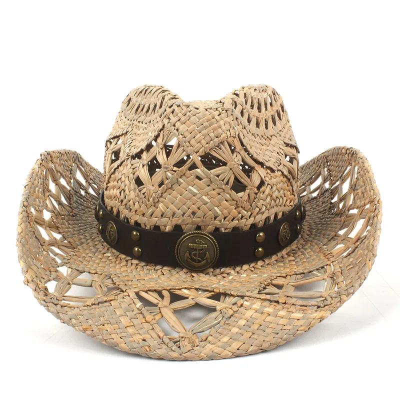Модная Солнцезащитная шляпа для женщин Мужская натуральная солома летняя пляжная шляпа Hombre сомбреро Lifeguard шляпы дропшиппинг