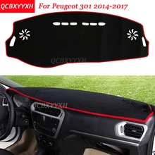 Стайлинга автомобилей Dashboard Избегайте Light Pad полиэстер для peugeot 301- инструмент платформы крышка защитные коврики