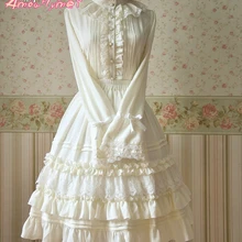 Винтаж в японском стиле Kawaii Лолита юбка сладкая принцесса кружева Высокая талия женские юбки Saias Femininas