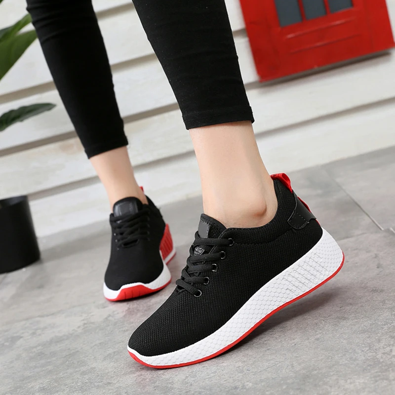 

Women Shoes Tenis Feminino Lace Up Breathable Air Mesh Outdoor Casual Shoes Lightweight Woman Vulcanized Sneakers Women Shoes