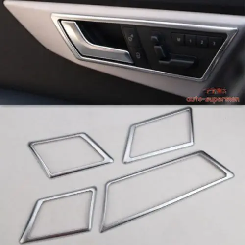 

Matt chrome Interior Door Handle panel Frame Trim FOR Benz X204 GLK GLK300 350 09-15