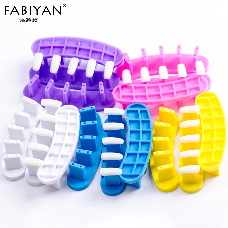 

3pcs/set Nail Art Tips False Fingernails Practice Training Frame Shelf Plastic Holder Polish Gel UV Display Stand Tools Manicure