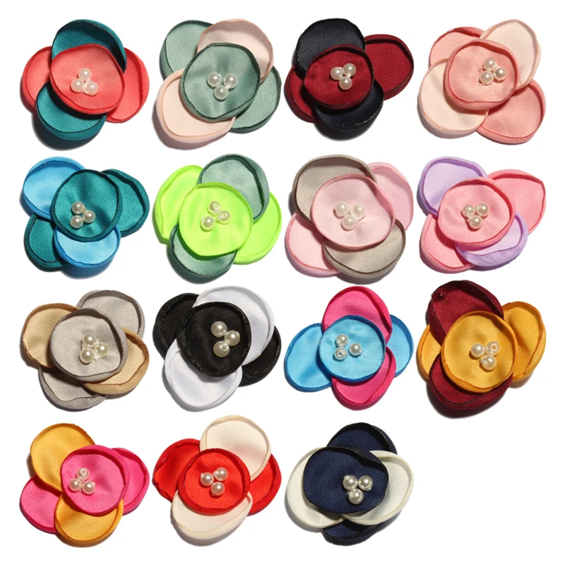 

10PCS 5CM Newborn Fashion Burned Eage Fabric Artificial Flowers For Wedding Invitation Handmade Fake Flowers For Dress