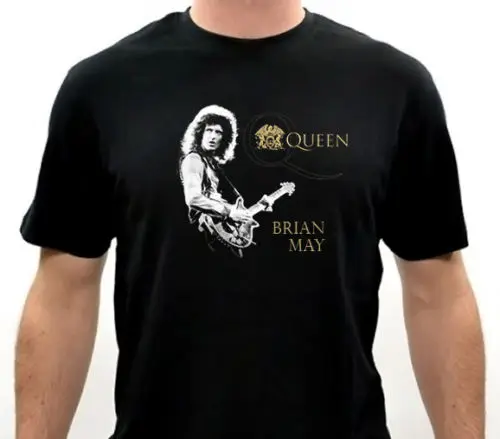 Забавные короткий рукав хлопковая Футболка Brian может гитарист Queen рок-группа Для