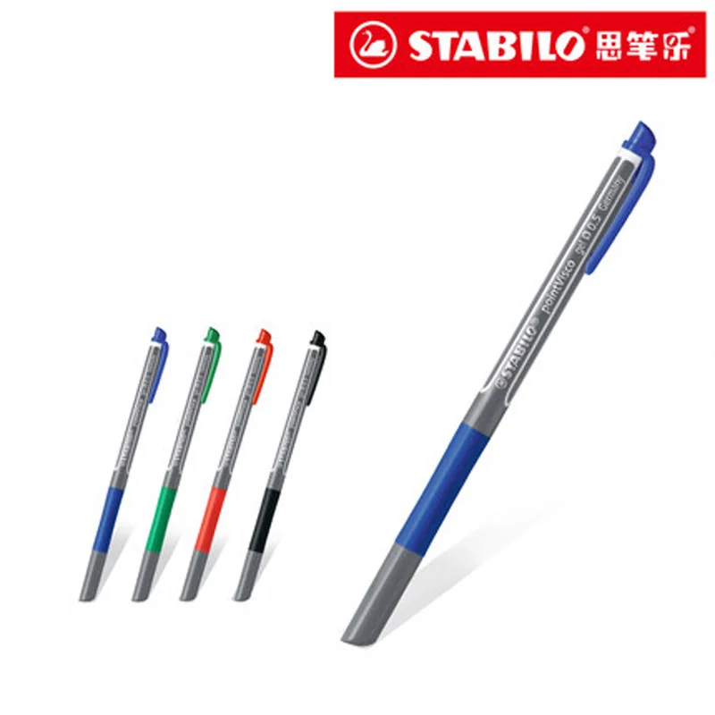 4 шт./лот Stabilo 1098 быстросохнущая ручка для письма Плавная двойная поддержка дизайн
