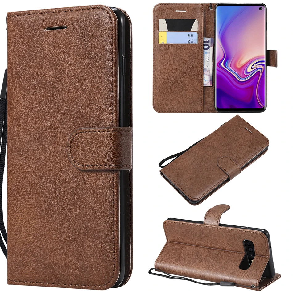 Leather Flip Case for Samsung Galaxy S10e S10 S9 S8 Plus S7 S6 Edge S5 S4 S3 A9 A7 A8 A6 J4 J6 Plus 2018 Cover Phone Case B128