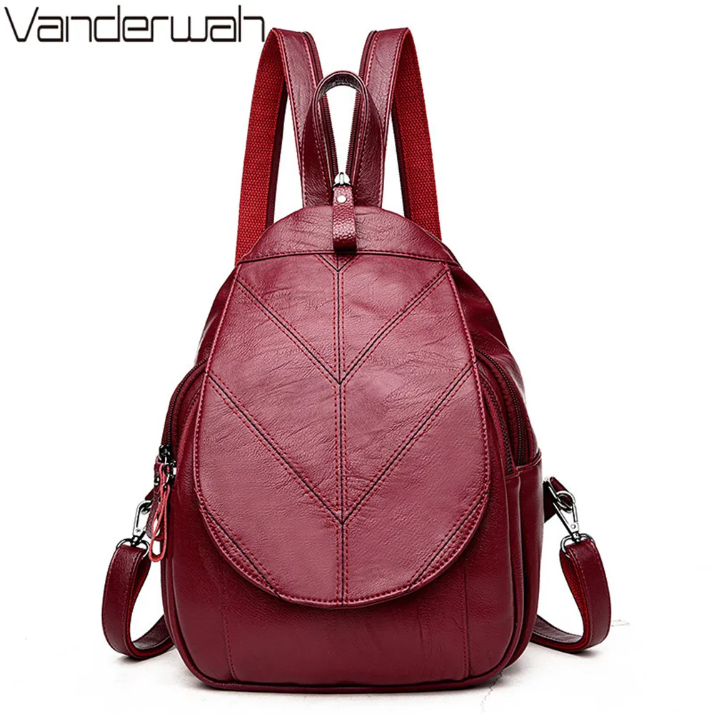 

Fashion Leisure women backpack PU Leather Spiraea Backpacks Female School bag for girls Shoulder Bags ladies Travel Back pack