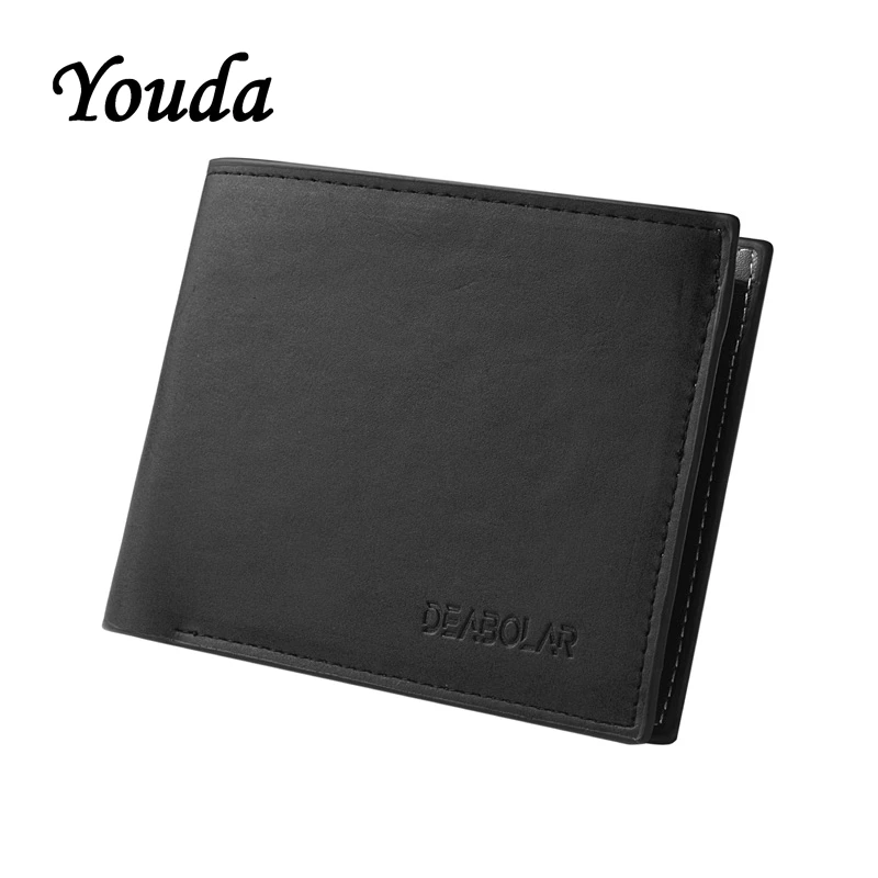 

Youda Retro PU Wallet Men's Classic Short Wallets Portable Large Capacity Card Package Vintage Style Money Bag Male Simple Purse