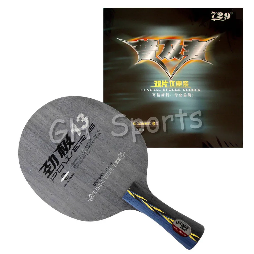 ФОТО Pro Table Tennis PingPong Combo Racket DHS POWER.G13 PG13 PG.13 PG 13 Blade with 2x RITC 729 General Rubbers