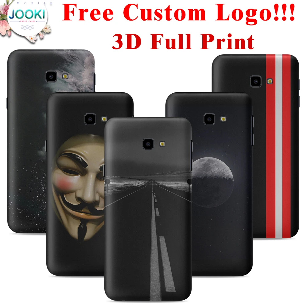 

J4 J6 Prime Flip Telephone case For fundas Samsung Galaxy J4 Plus 3D Custom Hard Plastic Back Cover For Samsung Galaxy J6 Plus