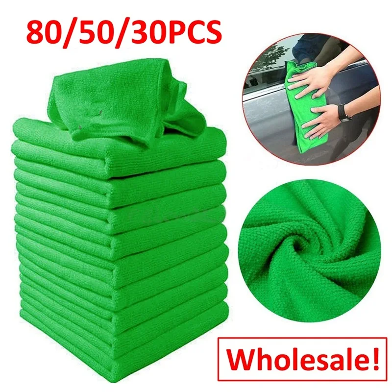 10 Pcs//set Microfiber Washcloth Auto Car Care Cleaning Soft Towels Tool Kit