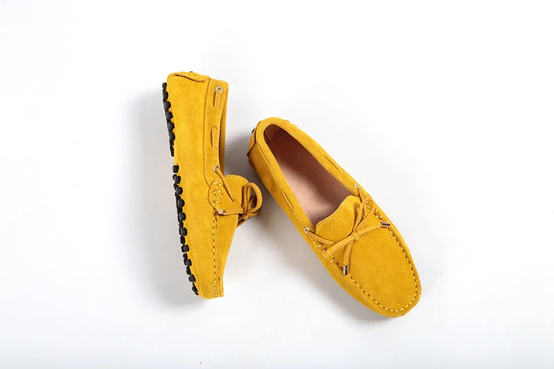 100% Genuine leather Women flats New Brand Handmade Women Casual leather shoes Leather Moccasin Fashion Women Driving Shoes