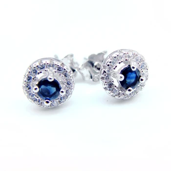 

2016 New Natural Sapphire jewelry 925 Sterling Silver Jewelry Gemstone Jewelry earrings for women earrings for women