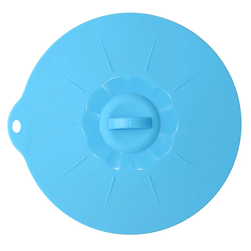 1 шт. силиконовая крышка-непроливайка/Защитная крышка/крышка сковороды/печь безопасна вместо пластиковой обертывания - Цвет: Blue