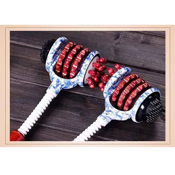 

High Quality Body Hammer Manual Roller Massager Wood Handle Relax Massage Tool for Neck Arm Shoulder Back Leg MD99